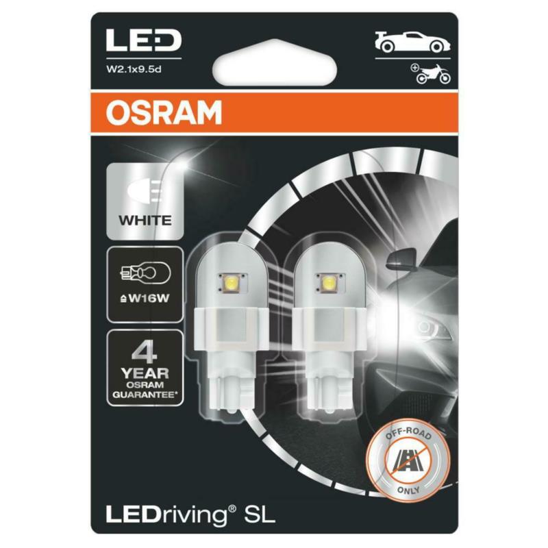 OSRAM LED W16W 12V White - 6000K - blister