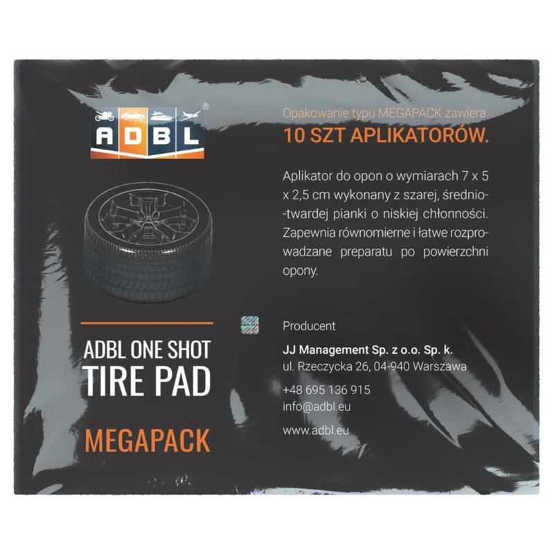 ADBL One Shot Tire Pad Megapack- zestaw 10 aplikatorów do opon | Sklep online Galonoleje.pl