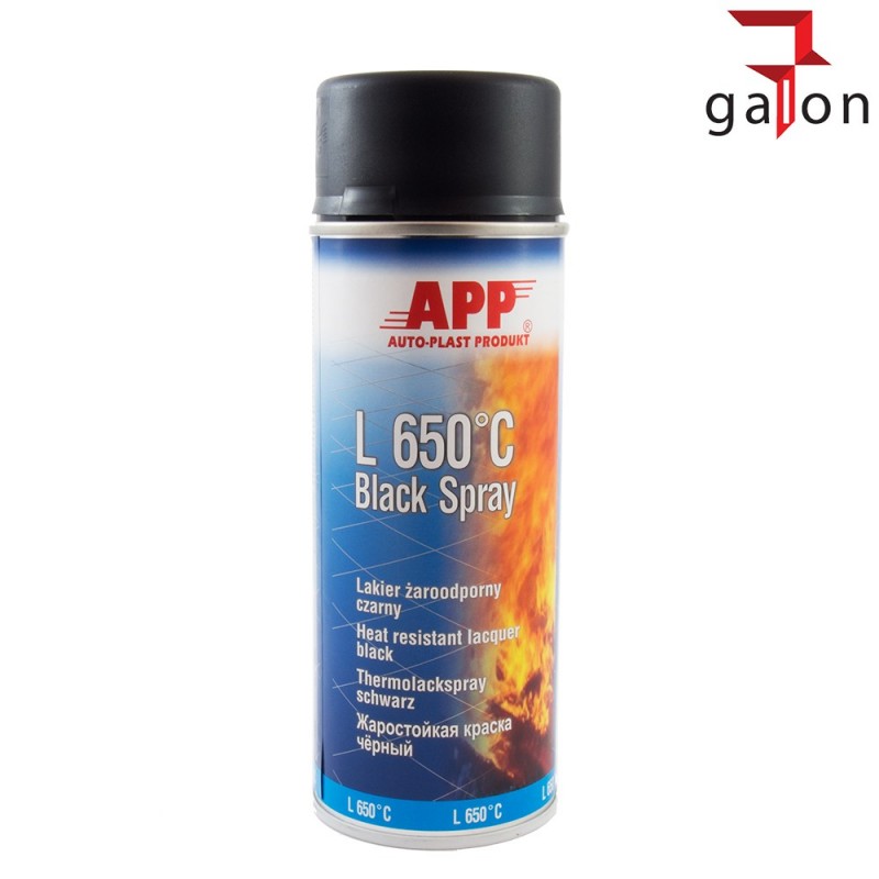 APP L650°C BLACK SPRAY 400ML lakier żaroodporny CZARNY | Sklep Online Galonoleje.pl