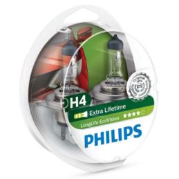 PHILIPS LongLife EcoVision H4 - 12V-60/55W - 2szt. - plastikowe opakowanie | Sklep online Galonoleje.pl