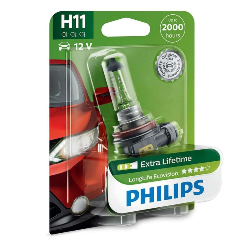 PHILIPS LongLife EcoVision H11 - 12V-55W - 1szt. blister | Sklep online Galonoleje.pl