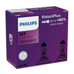 PHILIPS VisionPlus 60% H7 - 12V-55W - 2szt. w kartoniku | Sklep online Galonoleje.pl