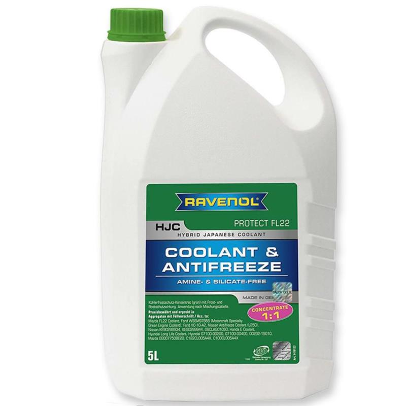 RAVENOL HJC Coolant Antifreeze FL22 5L - zielony koncentrat płynu do chłodnic | Sklep online Galonoleje.pl