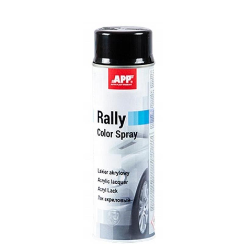 APP Rally Color Spray 500ml czarny połysk - lakier akrylowy | Sklep online Galonoleje.pl