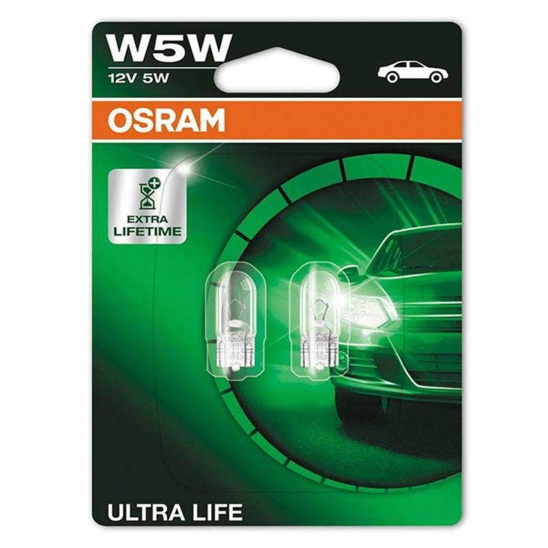 OSRAM Ultra Life W5W - 12V-5W - 2szt. blister - 2825ULT-02B | Sklep online Galonoleje.pl