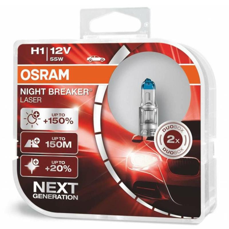 OSRAM Night Breaker Laser H1 - 12V-55W - 2szt. plastikowe opakowanie - 64150NL-HCB | Sklep online Galonoleje.pl