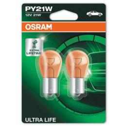 OSRAM Ultta Life PY21W - 12V-21W - 2szt. blister - pomarańczowe - 7507ULT-02B | Sklep online Galonoleje.pl