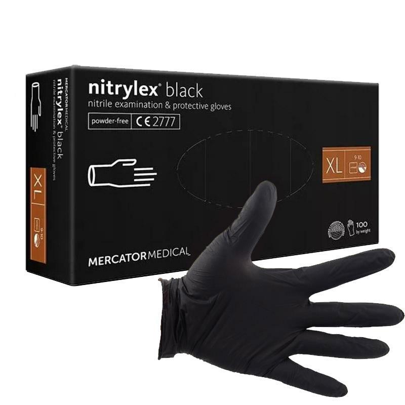 MERCATOR Nitrylex Black XL - rękawice nitrylowe czarne | Sklep online Galonoleje.pl
