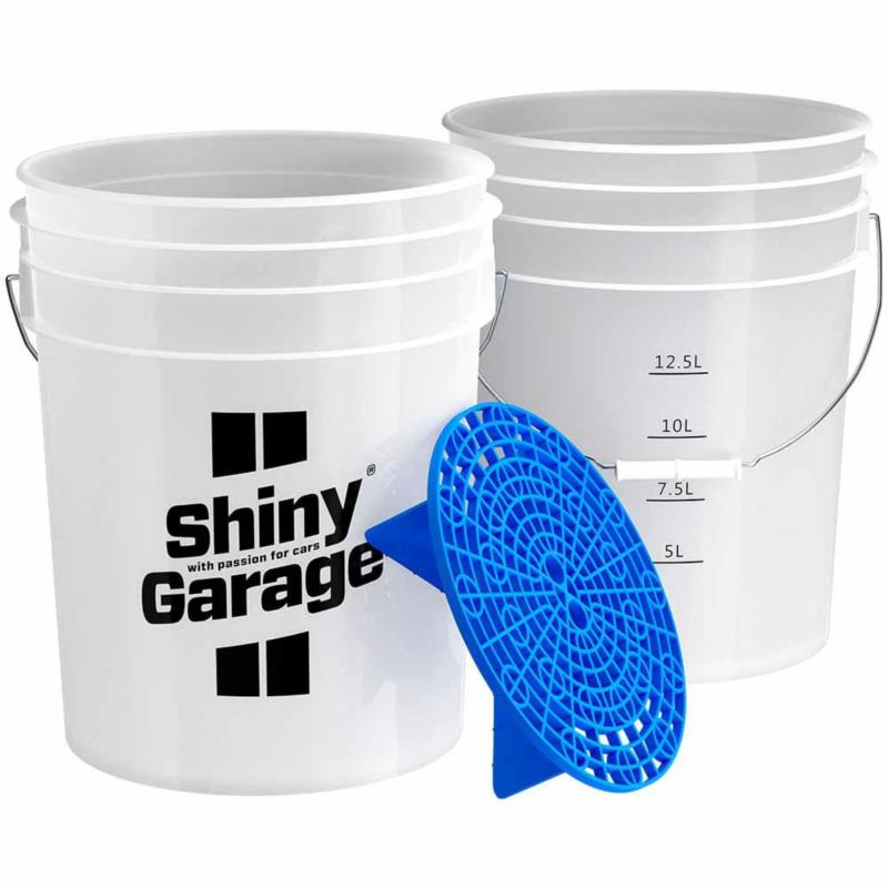 SHINY GARAGE Wash Bucket 20L +GritGuard Blue (wiadro + separator niebieski) | Sklep online Galonoleje.pl