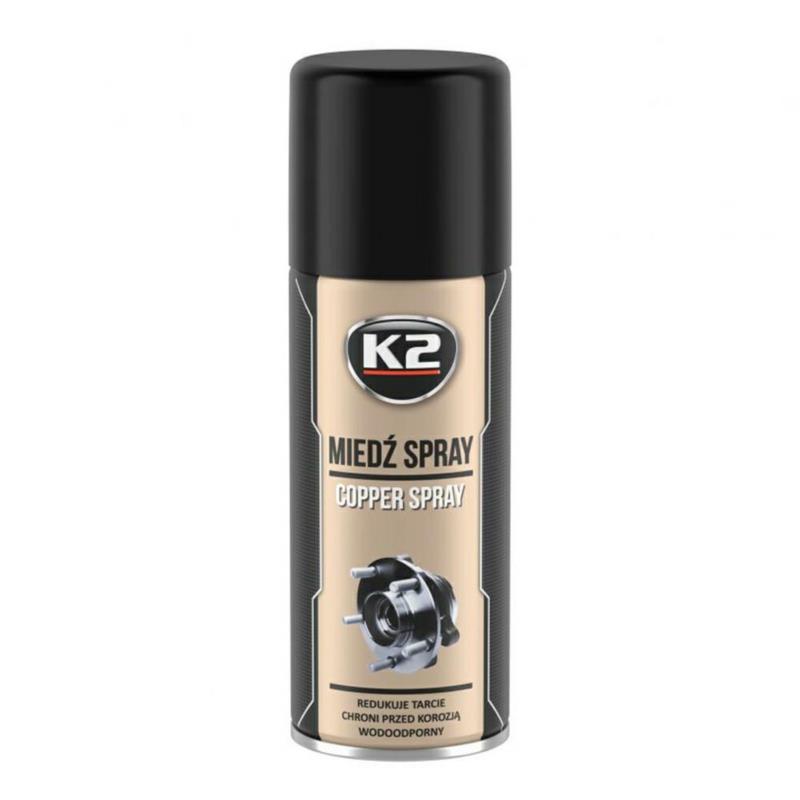 K2 Miedź Spray 400ml - wysokotemperaturowy, szybkoschnący smar miedziowy | Sklep online Galonoleje.pl