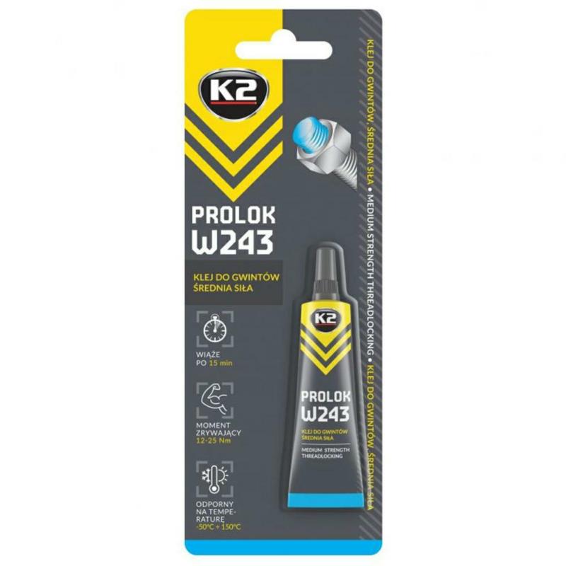 K2 Prolok Medium 6ml - Klej do gwintów średni | Sklep online Galonoleje.pl