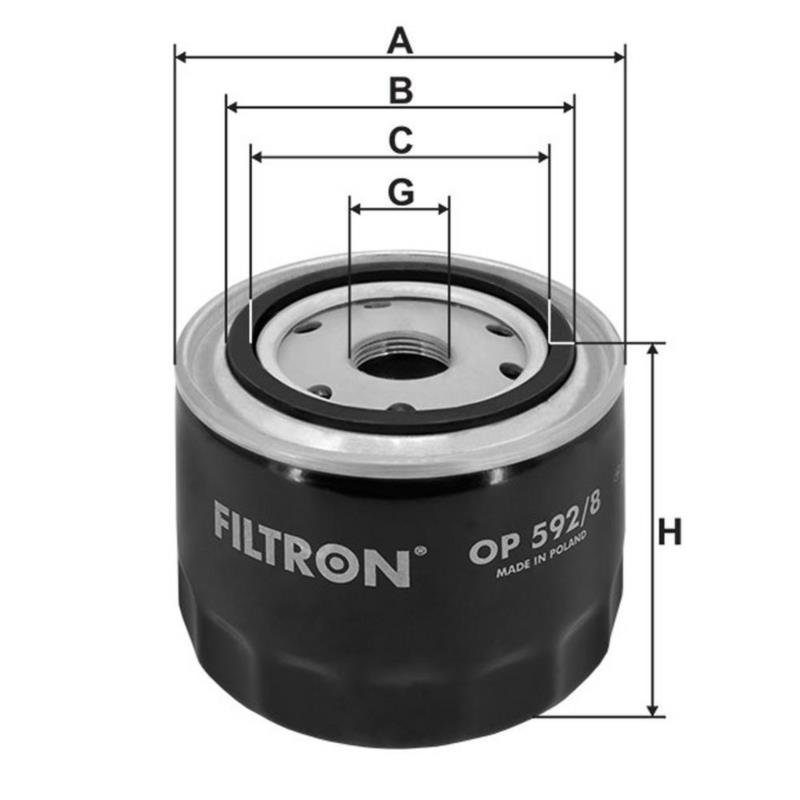 FILTRON Filtr oleju OP592/8 | Sklep online Galonoleje.pl