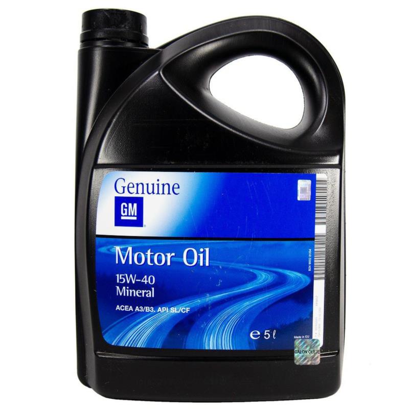GM Genuine Motor Oil 15W40 5L - oryginalny mineralny olej silnikowy OEM | Sklep online Galonoleje.pl