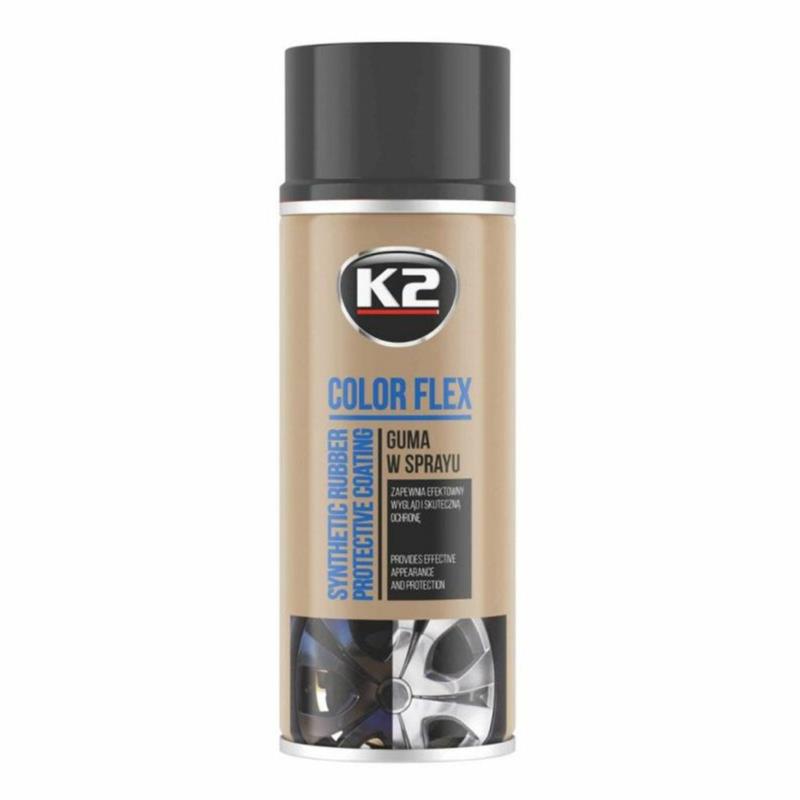 K2 Color Flex - Czarny mat 400ml - Guma w sprayu | Sklep online Galonoleje.pl