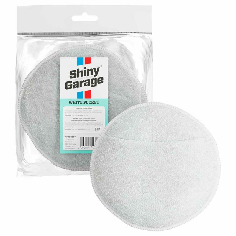SHINY GARAGE White Pocket Microfiber Applicator - aplikator z mikrofibry biały | Sklep online Galonoleje.pl