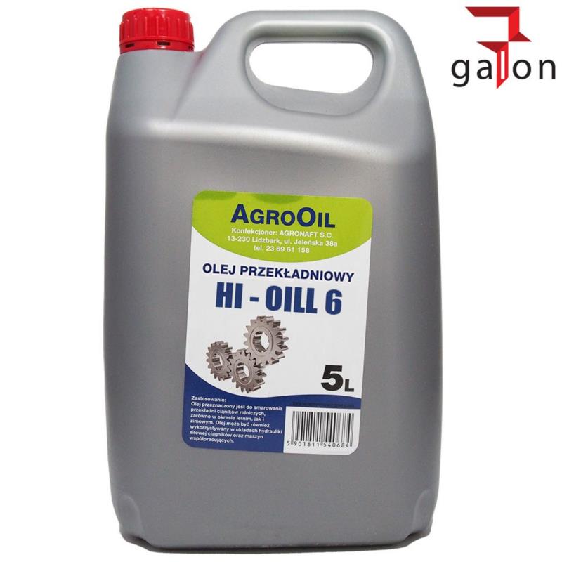 AGROOIL HI-OILL 6 80W 5L - olej przekładniowy, odpowiednik HIPOL 6 | Sklep online Galonoleje.pl