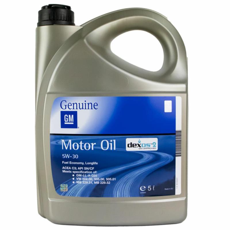 GM Genuine Motor Oil Dexos2 5w30 5L - oryginalny olej silnikowy OEM | Sklep online Galonoleje.pl