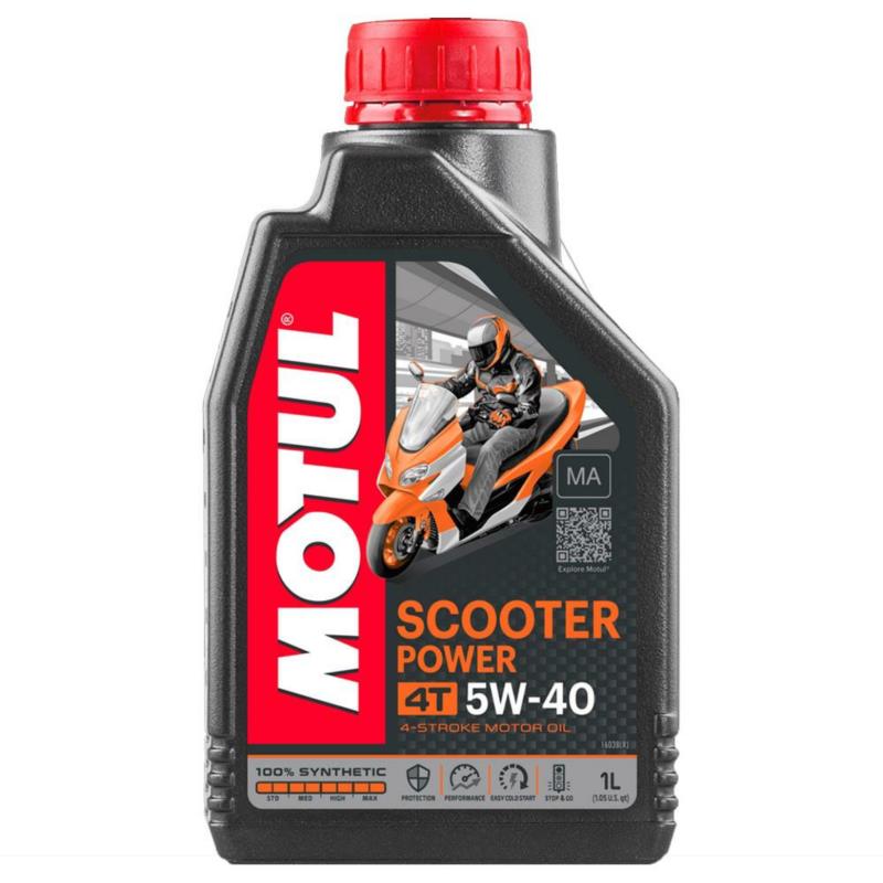 MOTUL Scooter Power 4T MA 5W40 1L - syntetyczny olej motocyklowy do skutera | Sklep online Galonoleje.pl