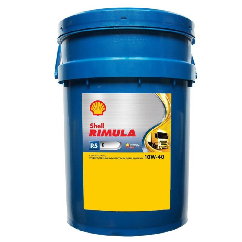 SHELL Rimula R5 E 10W40 20L - syntetyczny olej silnikowy do samochodów ciężarowych | Sklep online Galonoleje.pl