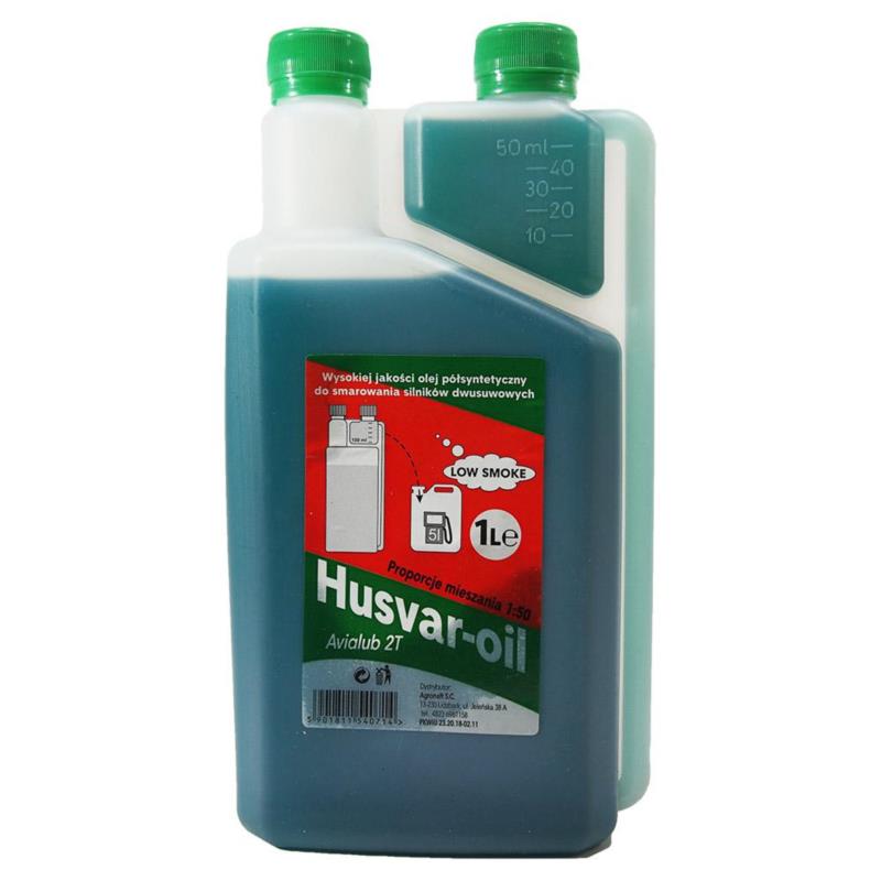 Husqvar-Oil 1L - zielony olej do kosiark i piły do mieszanki paliwa | Sklep online Galonoleje.pl