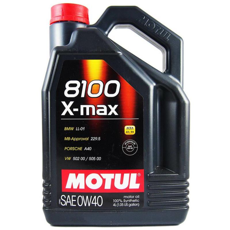 MOTUL 8100 X-Max A3/B4 0w40 4L - syntetyczny olej silnikowy | Sklep online Galonoleje.pl