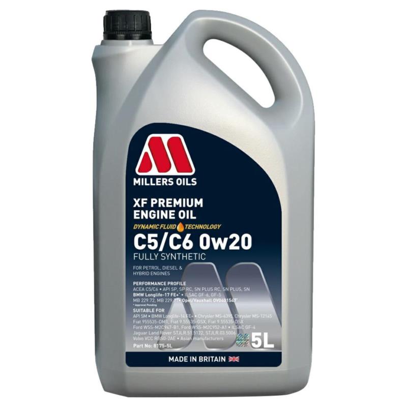 MILLERS OILS XF Premium C5/C6 0w20 5L - olej silnikowy | Sklep online Galonoleje.pl