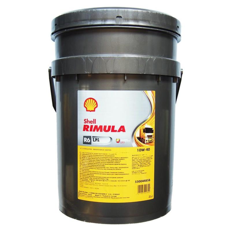 SHELL Rimula R6 LM 10W40 20L - syntetyczny olej silnikowy do samochodów ciężarowych | Sklep online Galonoleje.pl