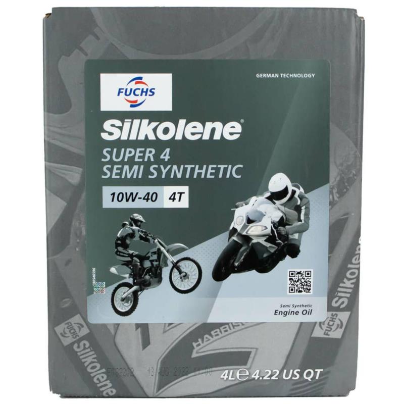 FUCHS Silkolene Super 4 10w40 4L - olej motocyklowy półsyntetyczny | Sklep online Galonoleje.pl