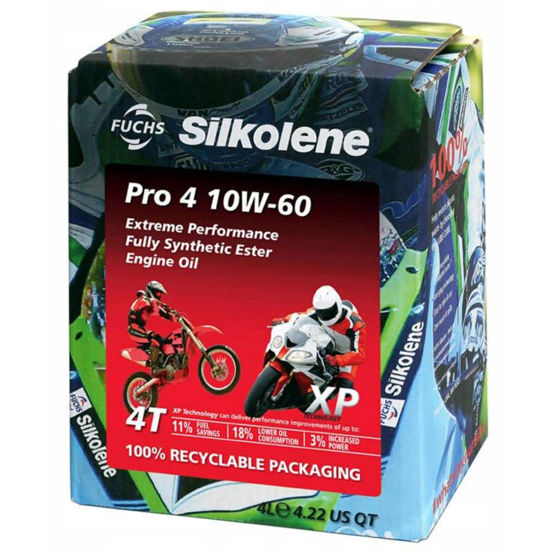 FUCHS Silkolene Pro 4 XP 10w60 4L - olej motocyklowy syntetyczny | Sklep online Galonoleje.pl