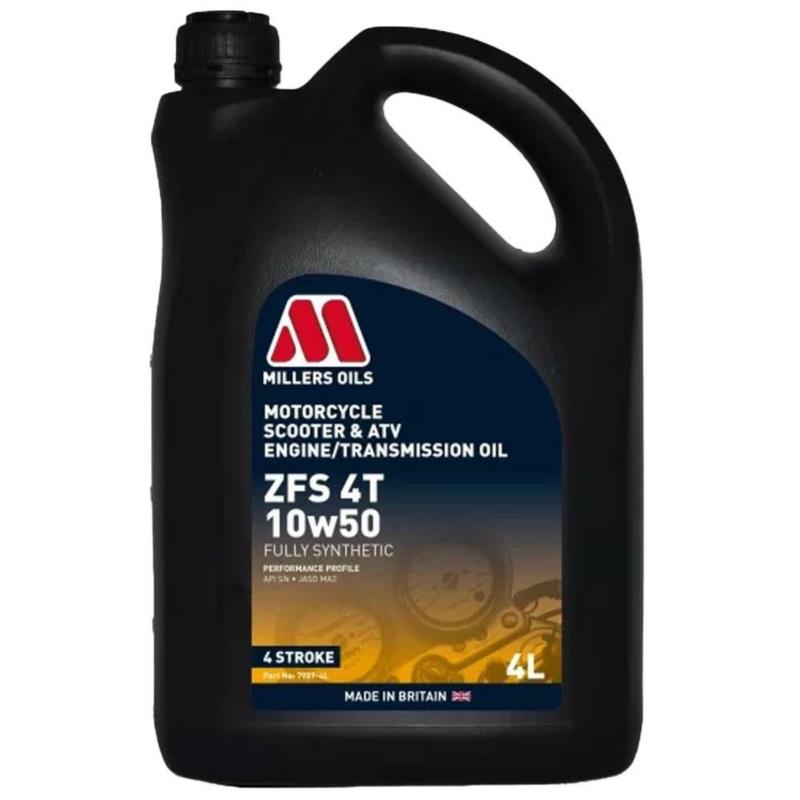 MILLERS OILS ZFS 4T 10w50 4L - syntetyczny olej motocyklowy | Sklep online Galonoleje.pl