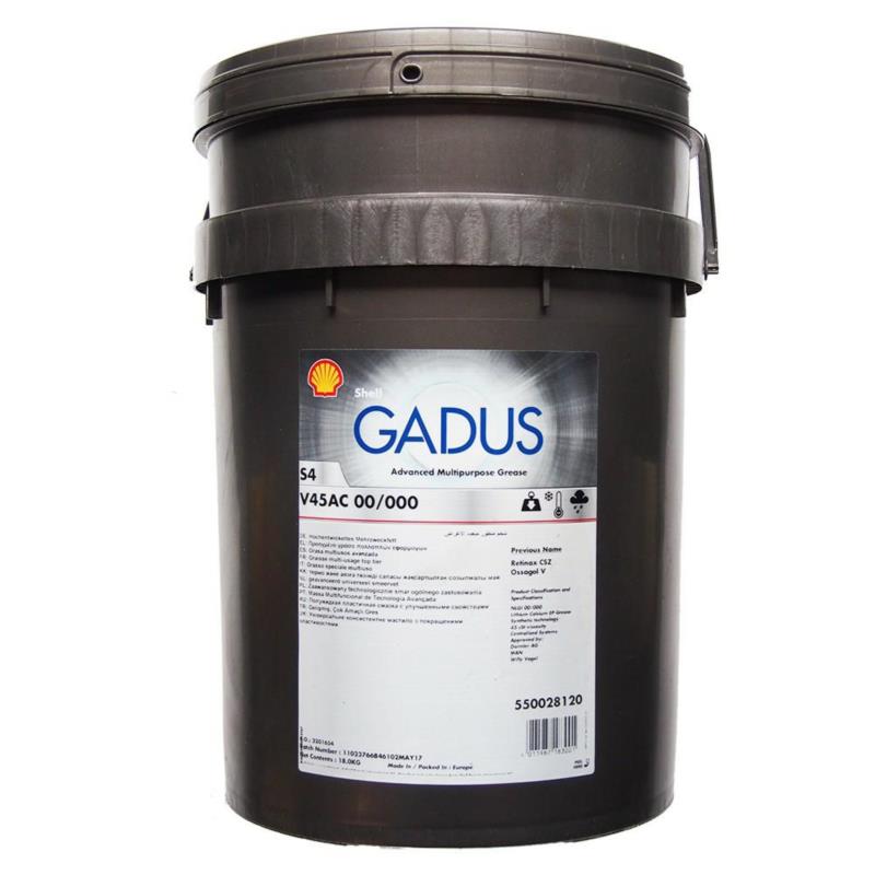 SHELL Gadus S4 V45AC 00/000 18kg - płynny smar do centralnego smarowania | Sklep online Galonoleje.pl