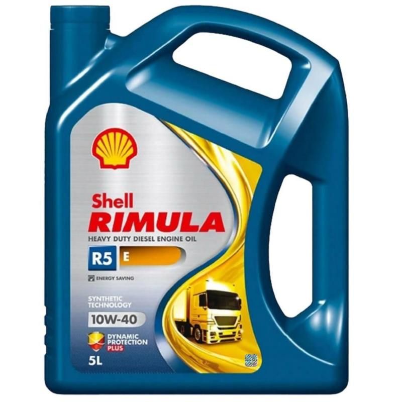 SHELL Rimula R5 E 10W40 5L - syntetyczny olej silnikowy do samochodów ciężarowych | Sklep online Galonoleje.pl