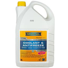 RAVENOL TTC Coolant Antifreeze C11 5L - żółto-zielony koncentrat płynu do chłodnic | Sklep online Galonoleje.pl