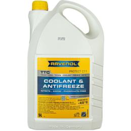 RAVENOL TTC Coolant Antifreeze C11 Premix 5L - żółto-zielony gotowy płyn do chłodnic | Sklep online Galonoleje.pl
