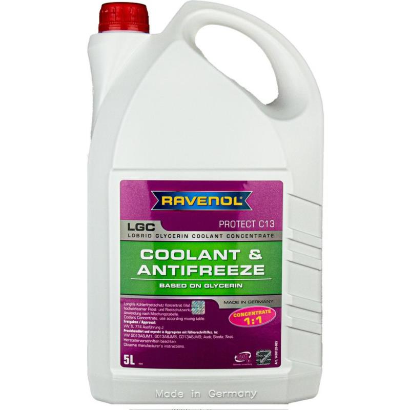 RAVENOL LGC Coolant Antifreeze C13 5L - fioletowy koncentrat płynu do chłodnic | Sklep online Galonoleje.pl