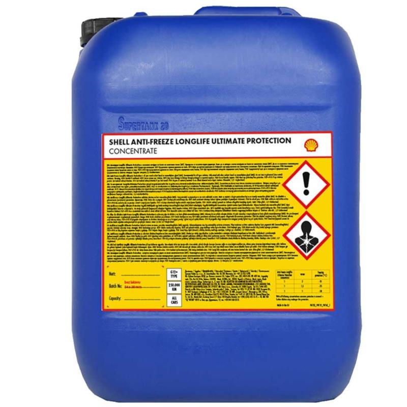 SHELL Antifreeze Longlife Ultimate Protection 20L - koncentrat płynu chłodniczego czerwony G12 | Sklep online Galonoleje.pl