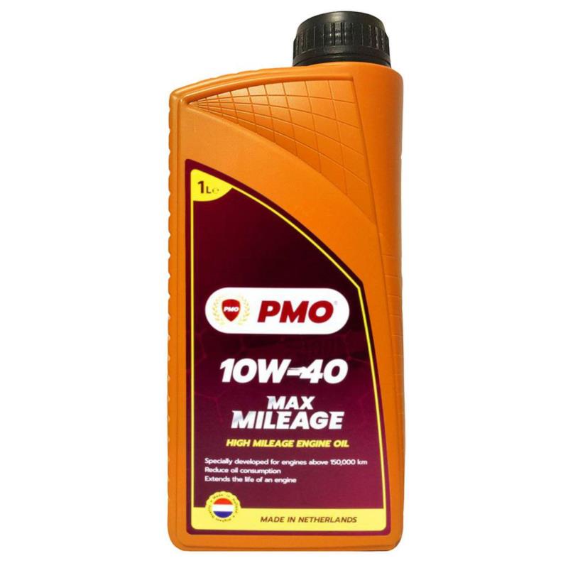 PMO Max Mileage 10w40 1L - półsyntetyczny olej silnikowy do aut w większym przebiegiem | Sklep online Galonoleje.pl