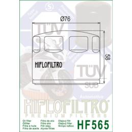 HIFLOFILTRO Filtr Oleju HF565 - filtr motocyklowy | Sklep online Galonoleje.pl