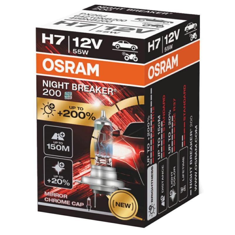 OSRAM Night Breaker 200 H7 - 12V-55W - 1szt. kartonik - 64210NB200 | Sklep online Galonoleje.pl