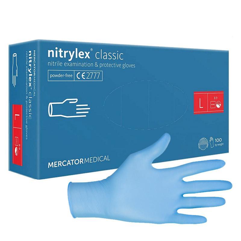 MERCATOR Rękawice nitrylowe Nitrylex Classic L - Jasno niebieskie | Sklep online Galonoleje.pl