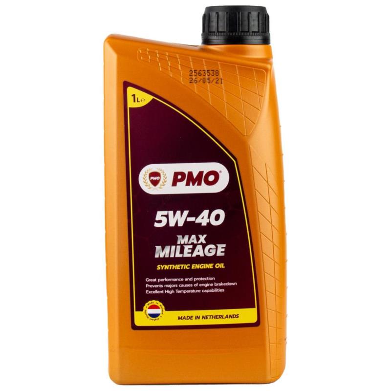 PMO Max Mileage 5w40 1L- syntetyczny olej silnikowy do aut w większym przebiegiem | Sklep online Galonoleje.pl