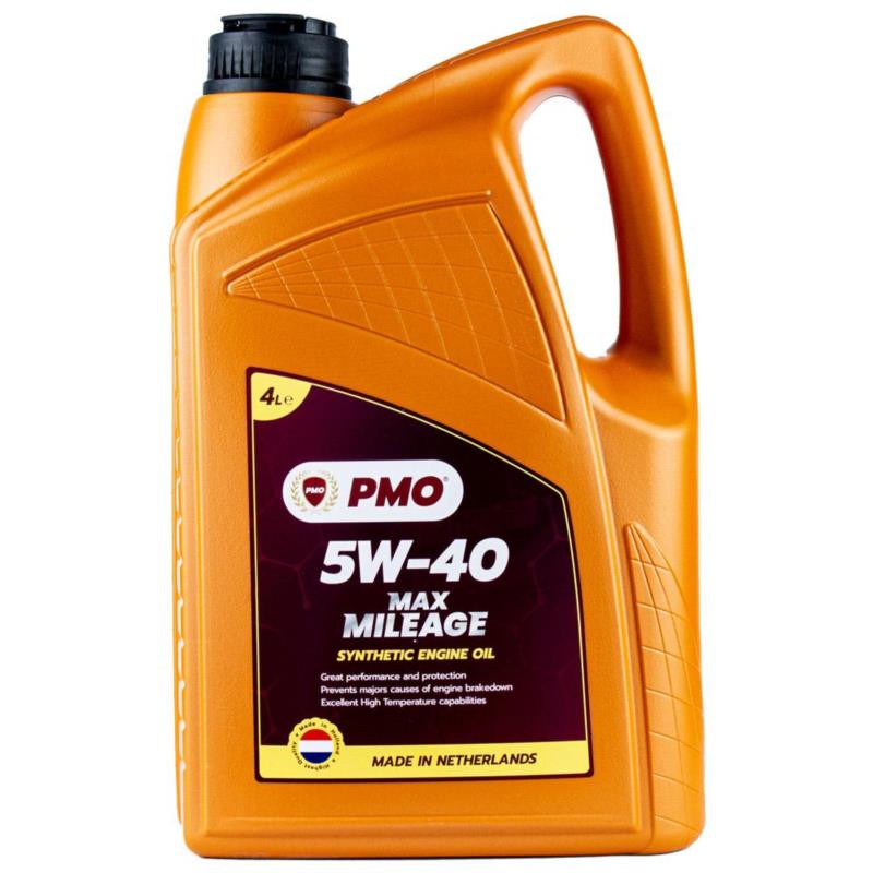 PMO Max Mileage 5w40 4L - syntetyczny olej silnikowy do aut w większym przebiegiem | Sklep online Galonoleje.pl