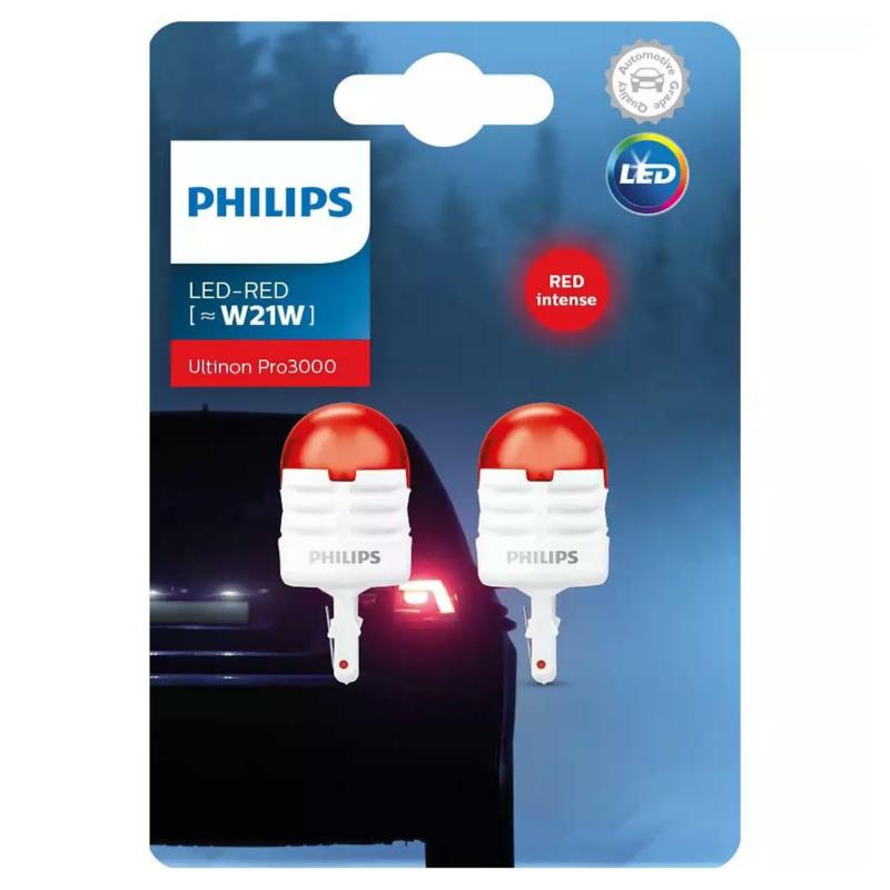 PHILIPS LED Ultinon Pro3000SI W21W - 2szt. blister - czerwone - 11065U30RB2 | Sklep online Galonoleje.pl