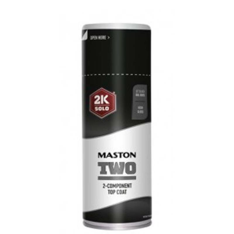 MASTON TWO 2K Jet Black 400ml czarny mat - lakier dwuskładnikowy | Sklep online Galonoleje.pl