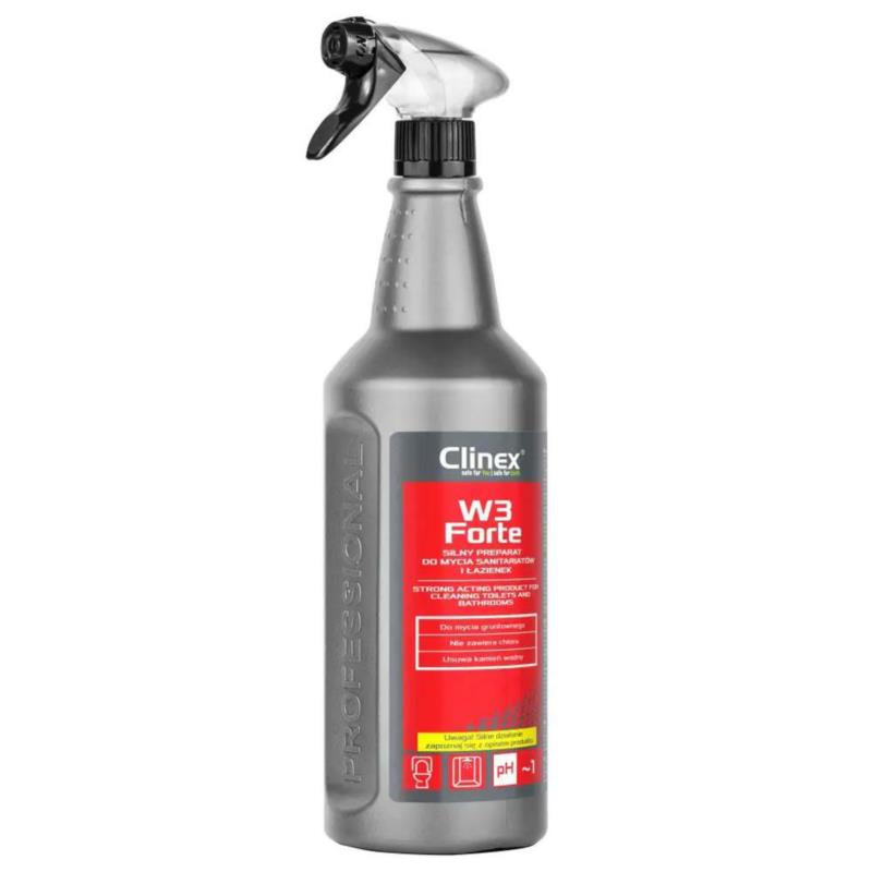 CLINEX W3 Forte 1L - silny preparat do mycia sanitariatów | Sklep online Galonoleje.pl