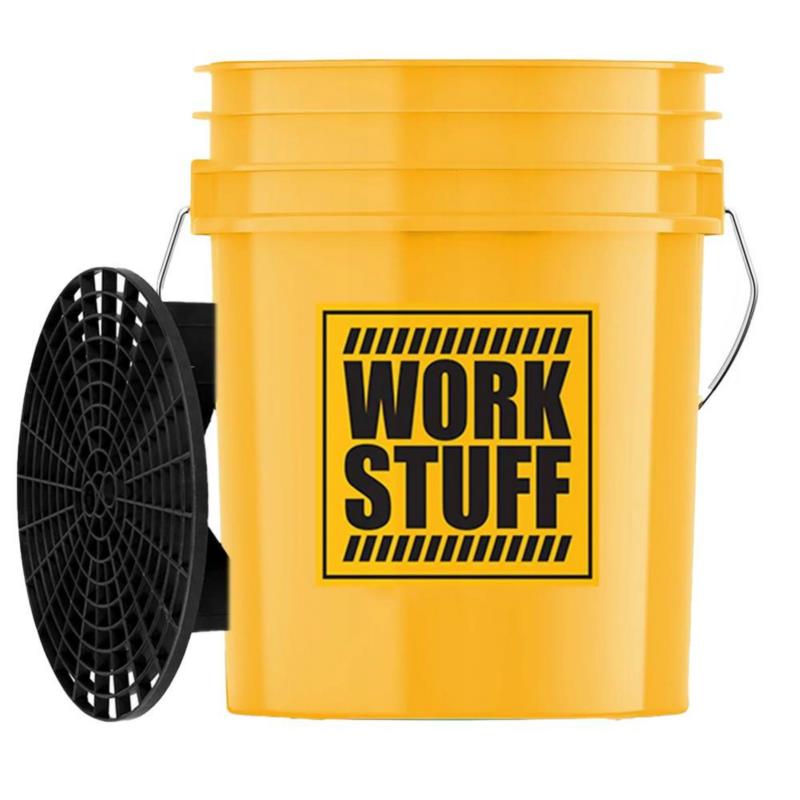 WORK STUFF Bucket Yellow 20L -  zestaw wiadro żółte separator czarny | Sklep online Galonoleje.pl