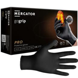 MERCATOR GoGrip wzmacniane rękawice nitrylowe czarne XL | Sklep online Galonoleje.pl