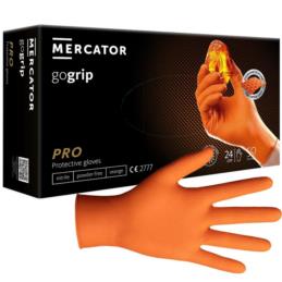 MERCATOR GoGrip wzmacniane rękawice nitrylowe pomarańczowe L | Sklep online Galonoleje.pl