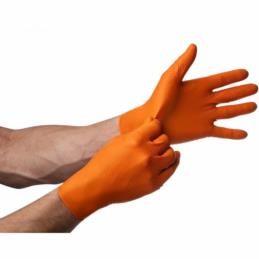 MERCATOR GoGrip wzmacniane rękawice nitrylowe pomarańczowe L | Sklep online Galonoleje.pl