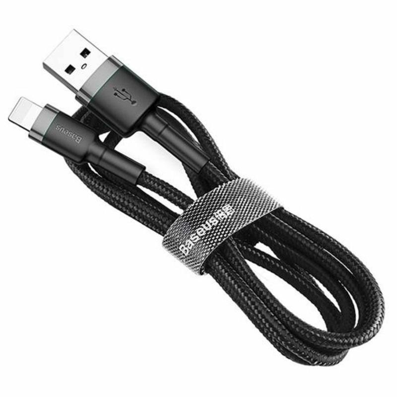 BASEUS Kabel Lightning USB Cafule 2.4A, 1m (szaro-czarny) | Sklep online Galonoleje.pl